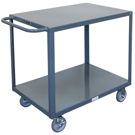 GLOBAL INDUSTRIAL Steel Utility Cart w/2 Shelves, 1200 lb. Capacity, 30L x 18W x 35H 800455